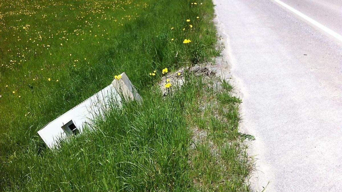 Eine Radar-Attrappe in Katsch an der Mur wurde umgeworfen 