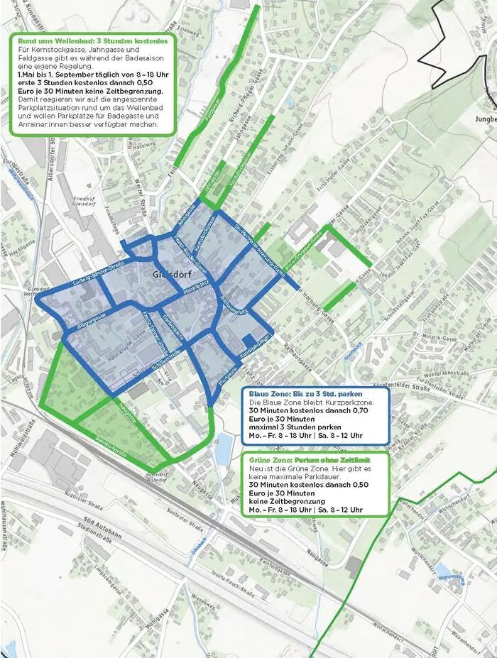 Hier gelten die Parkzonen