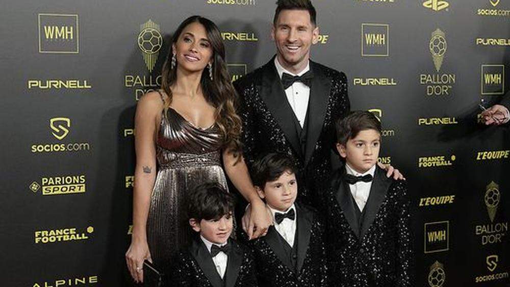 Lionel Messi mit Familie 