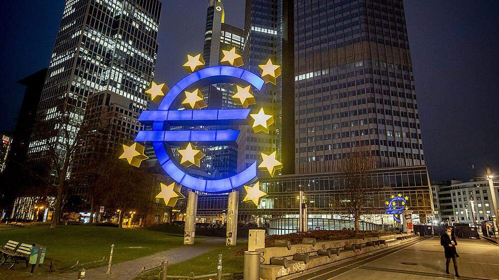 Euro-Skulptur in Frankfurt