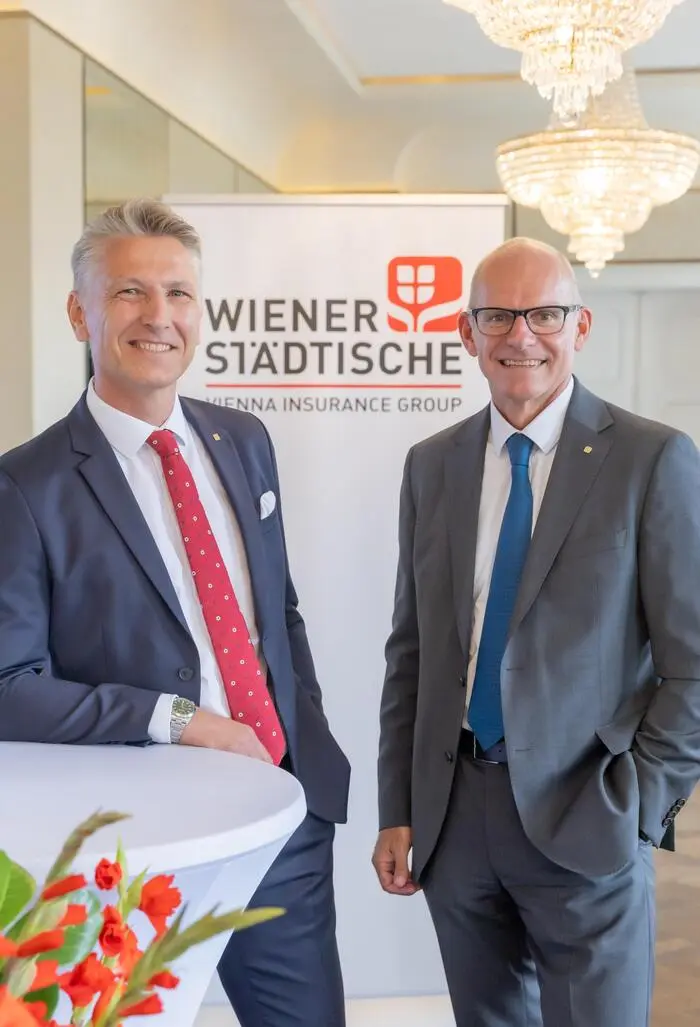Michael Witsch, Landesdirektor (links), und Ralph Müller, Generaldirektor der Wiener Städtischen Versicherung