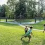 Dieser Teil des Spielplatzes im Augarten wird der geplanten Bucht weichen