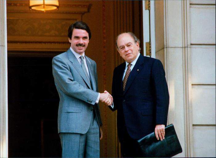 Andere Zeiten: PP-Chef José María Aznar 1996 mit dem katalanischen Regionalpräsidenten Jordi Pujol