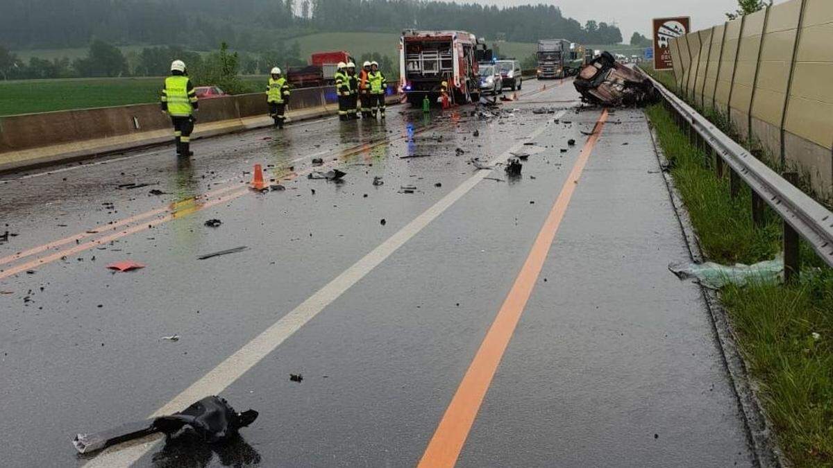 Der Unfall im Baustellenbereich auf der S 36 forderte ein Todesopfer