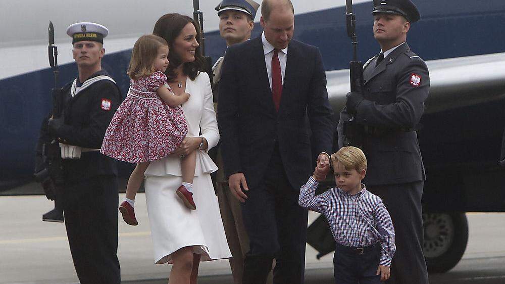 Die royale Familie ist in Polen eingetroffen
