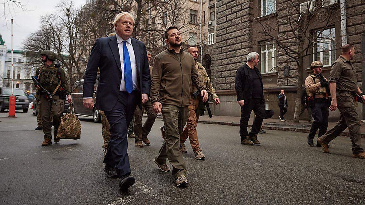 Boris Johnson hat vor einer Woche Präsident Wolodymyr Selenskyj in Kiew besucht