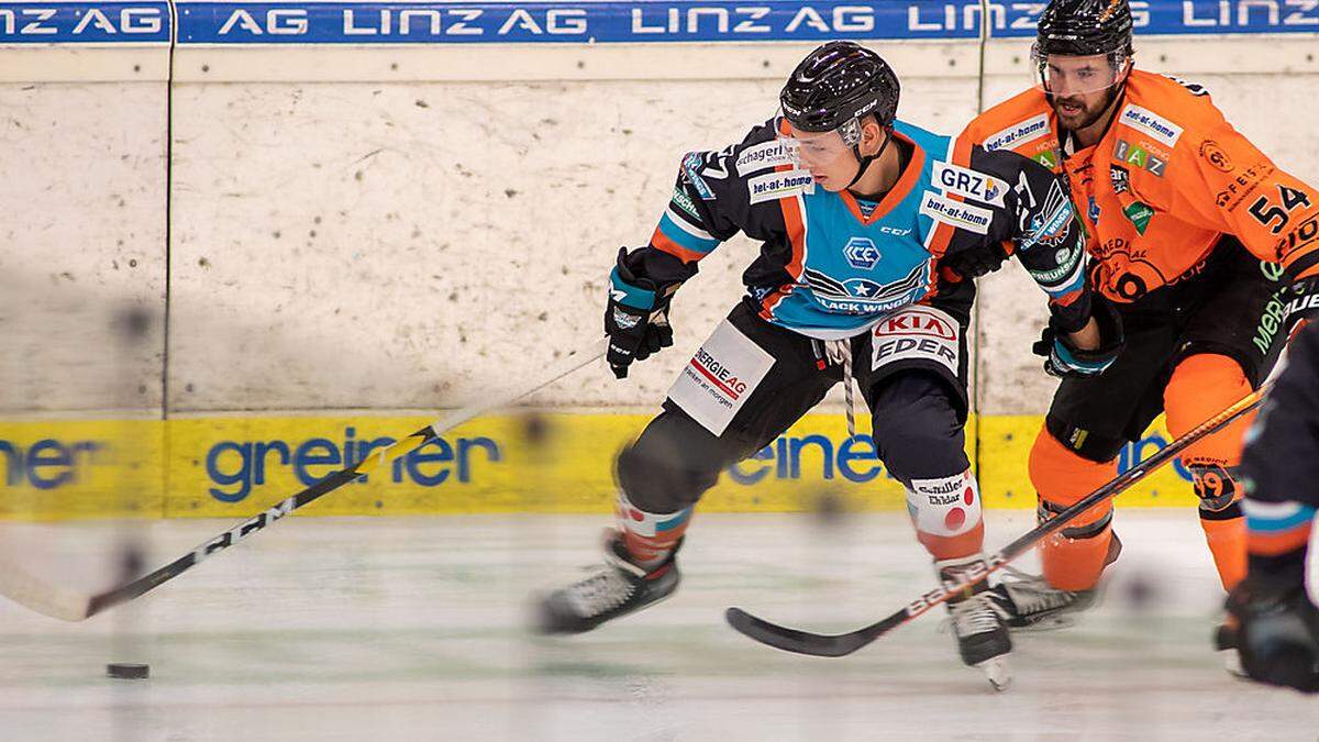 Die Linzer besiegten die 99ers (im Bild rechts: Tony Cameranesi)