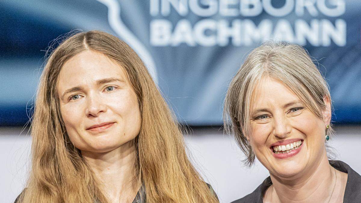 Valeria Gordeev mit Insa Wilke, die sie nach Klagenfurt eingeladen hat