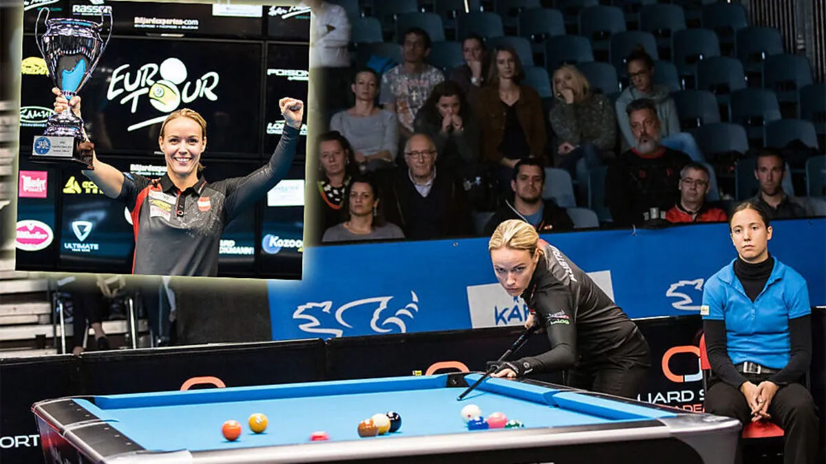 Die Klagenfurterin Jasmin Ouschan hält stolz den Siegerpokal in ihrer Hand. Im Sportpark war die 32-Jährige eine Klasse für sich.