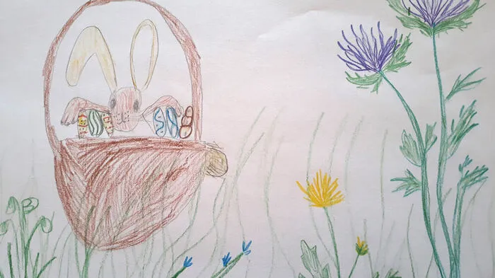 Diese nette Osterzeichnung hat uns Lenny Stadlhofer (9) aus Preßguts gezeichnet