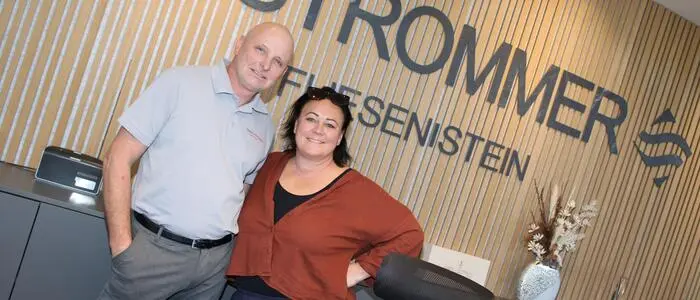 Manfred Strommer und Michaela Spari vom Team Strommer Fliesen & Stein