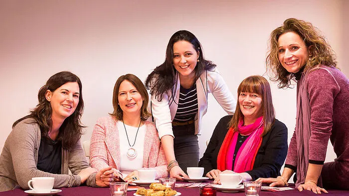 Freiraum-Team: Sylvia Schreiber, Szilvia Leitner-Macsai, Sandra Jakomini, Erika Wabl-Sonnleitner (Obfrau), Timea Ráth-Végh (von links)