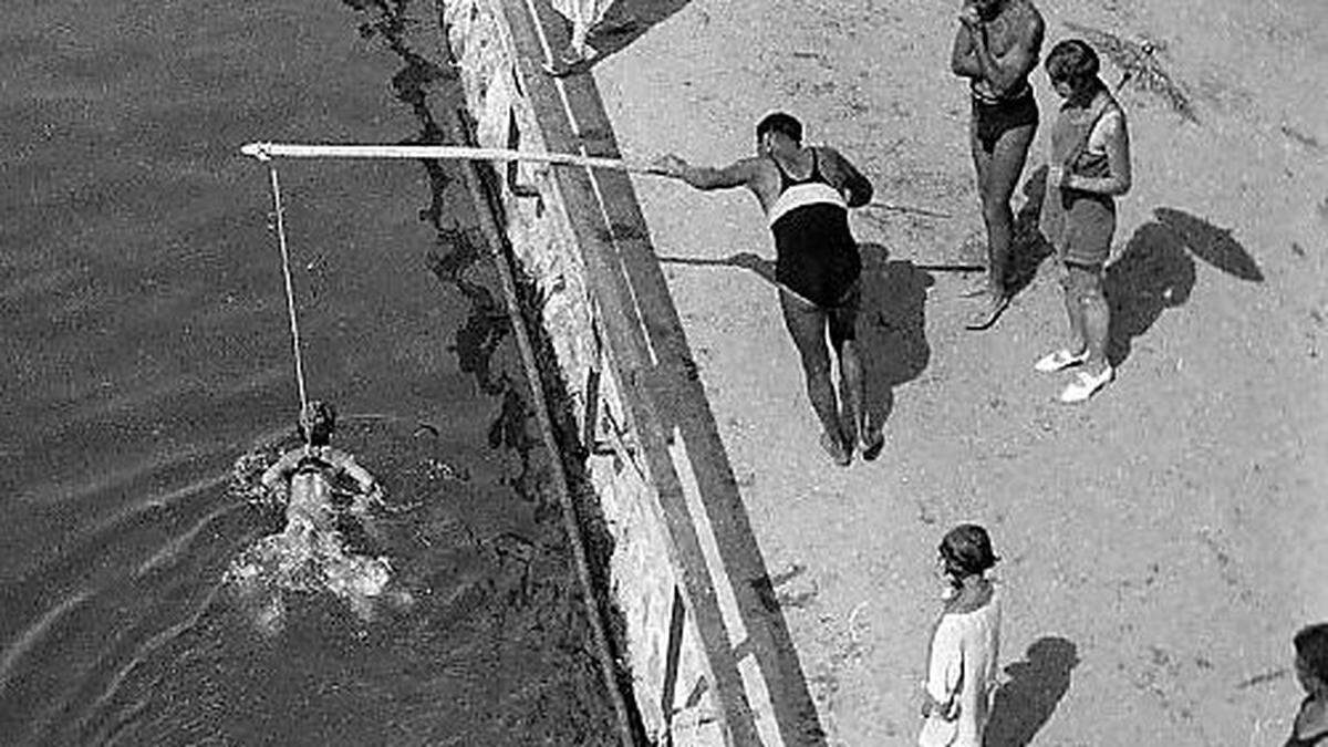 So wurde in der Grazer Militärschwimmschule Schwimmen gelehrt