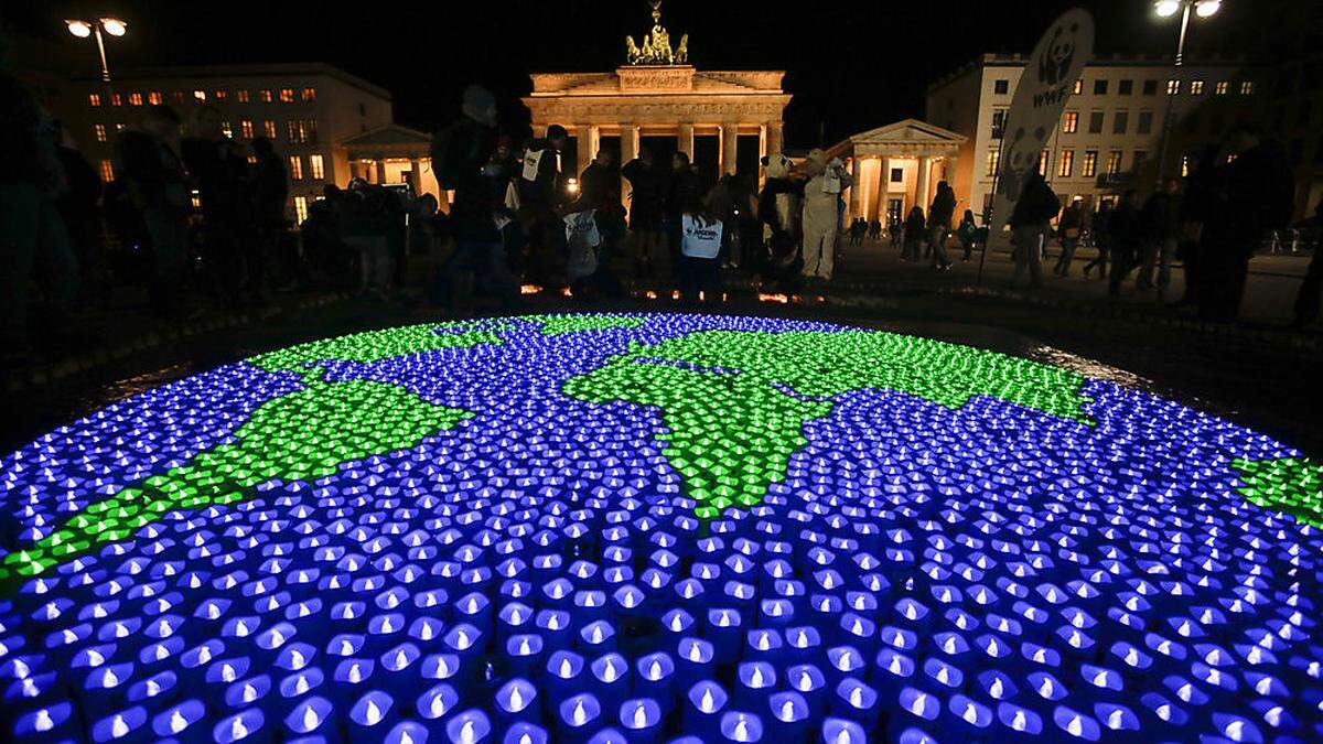 Berlin, Brandenburger Tor, kurz vor der Abschaltung