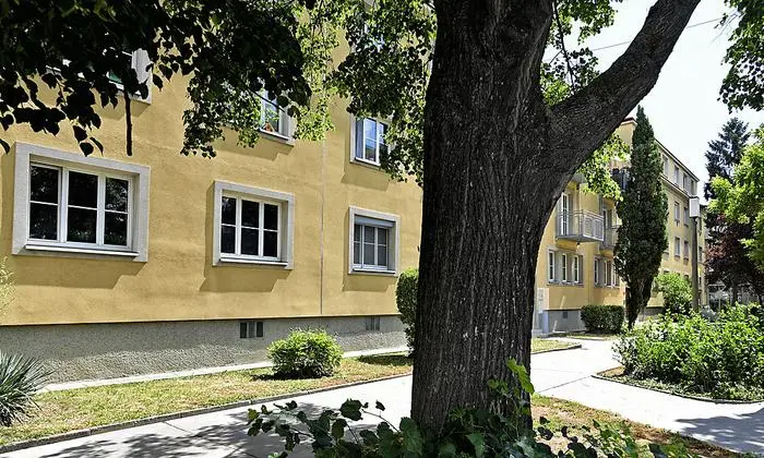 ABD0056_20210630 - WIEN - ÖSTERREICH: Die Wohnhausanlage in der sich die Tatwohnung befindet aufgenommen am Mittwoch 30. Juni 2021, in Wien Donaustadt. Zwei Tatverdächtige sollen eine 13-Jährige unter Drogen gesetzt, sexuell missbraucht und getötet haben. - FOTO: APA/HERBERT NEUBAUER