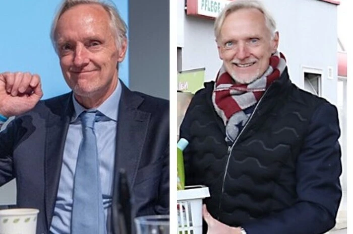 Finanzreferent Riegler im Oktober (l.) und Ende Dezember.