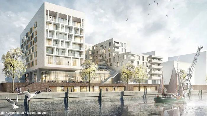 Ein großer Pluspunkt: Die geniale Lage am Elbufer - sobald Fassade und Uferzugang fertig sind