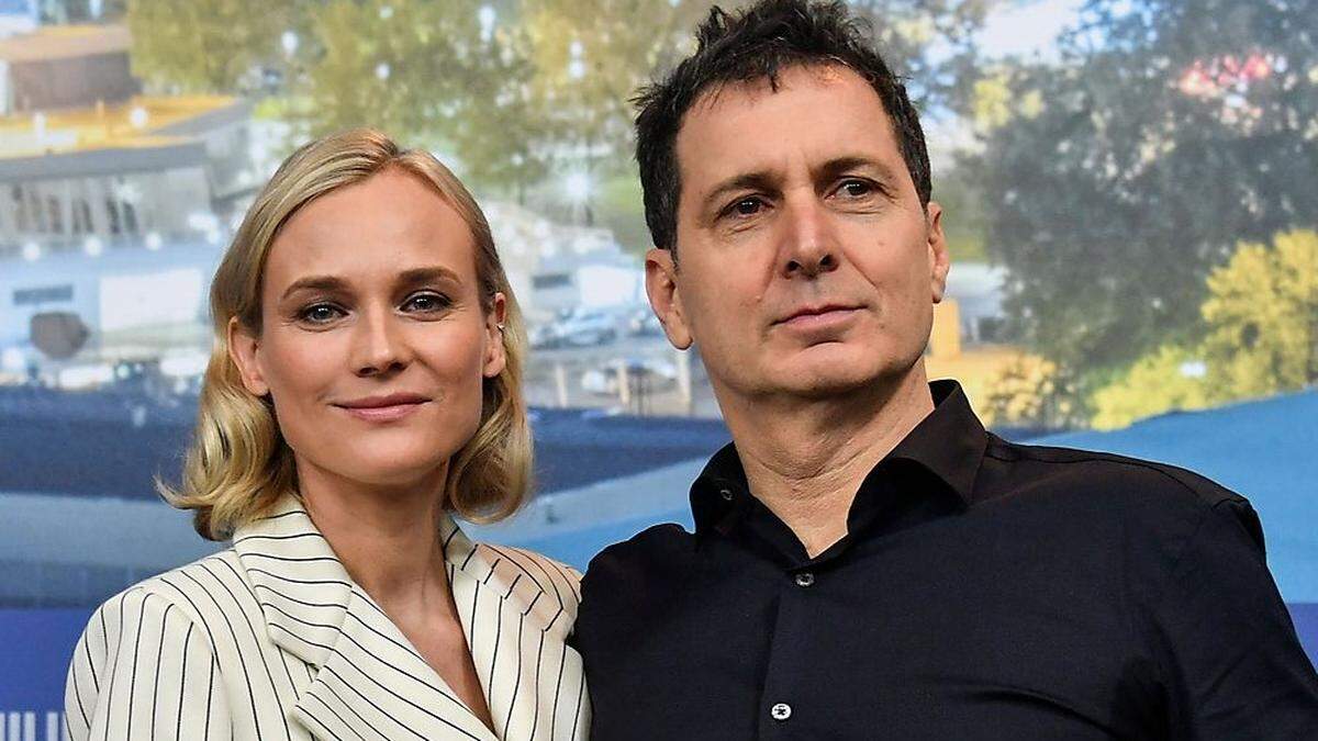 Diane Kruger mit dem Regisseur und Produzenten  ihres neuen Films &quot;Die Agentin&quot; Vuval Adler