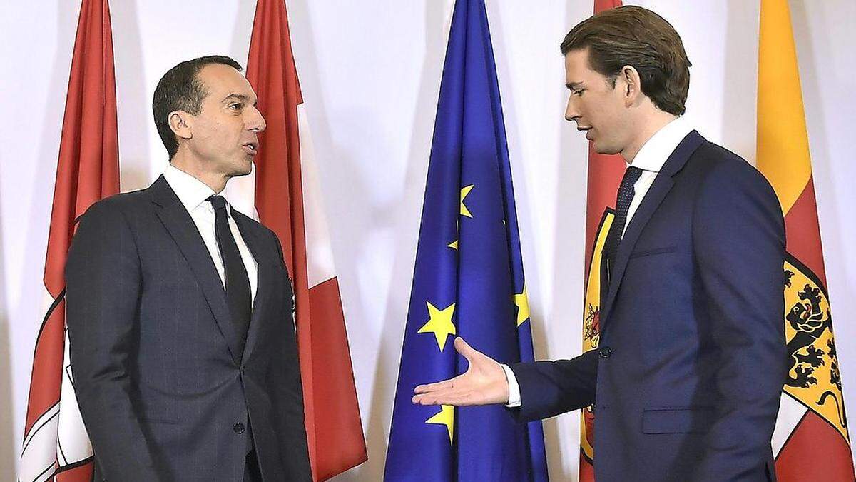 Übergabe im Kanzleramt: Kurz und Kern