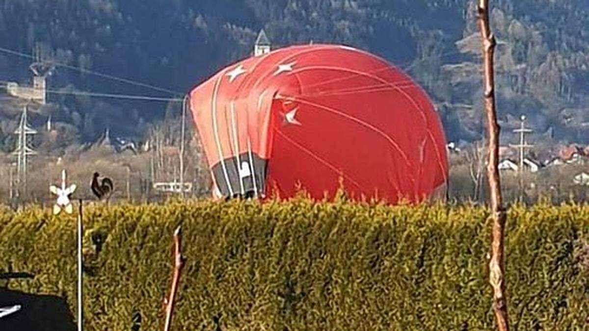 Zum Glück begann die Ballonhülle nicht zu brennen