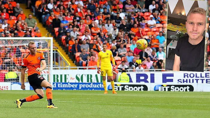 Christoph Rabitsch spielt seit der heurigen Saison im Dress von Dundee United. Rechts ein Selfie aus seiner Wohnung in Schottland.