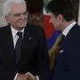 Staatspräsident Sergio Mattarella mit Premier Giuseppe Conte