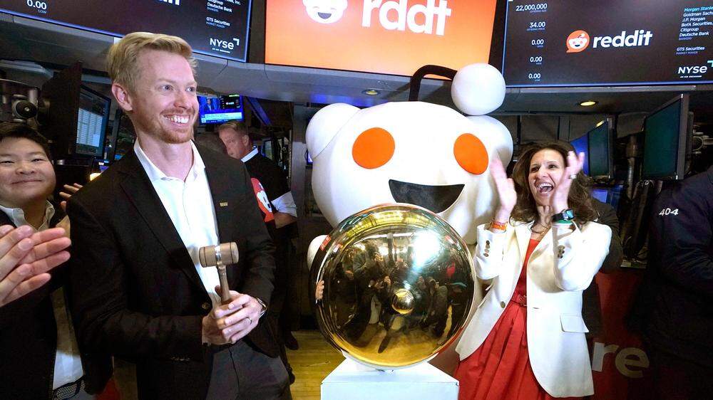 Reddit-CEO Steve Huffman beim Börsendebüt in New York