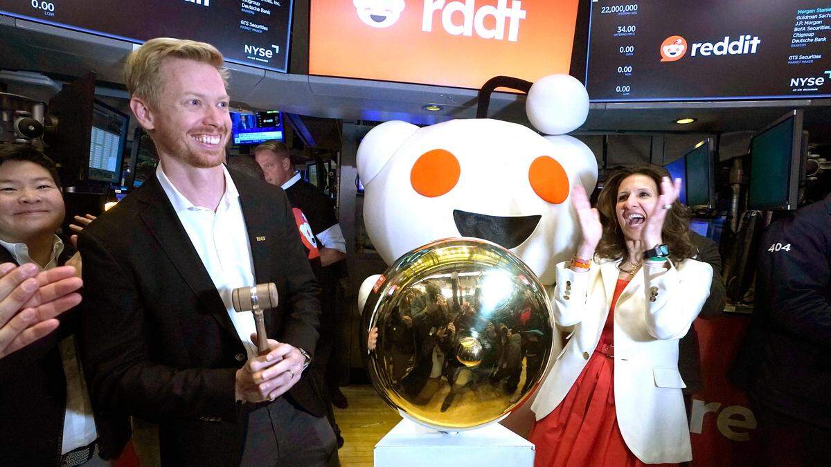 Reddit-CEO Steve Huffman beim Börsendebüt in New York