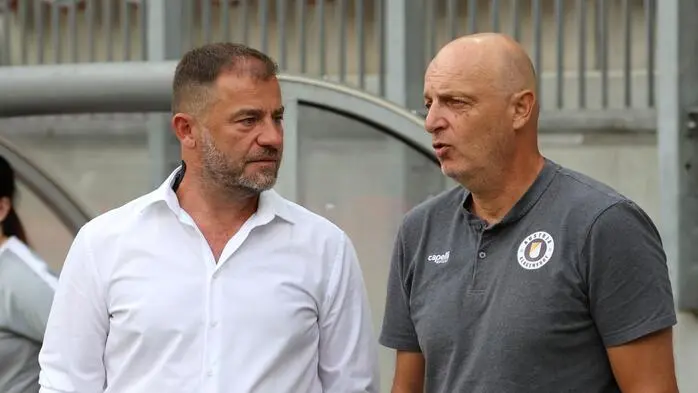 Zeljko Karajica mit Austria-Trainer Slobodan Grubor