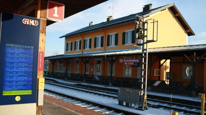 Das Bahnhofsgebäude in Deutschlandsberg