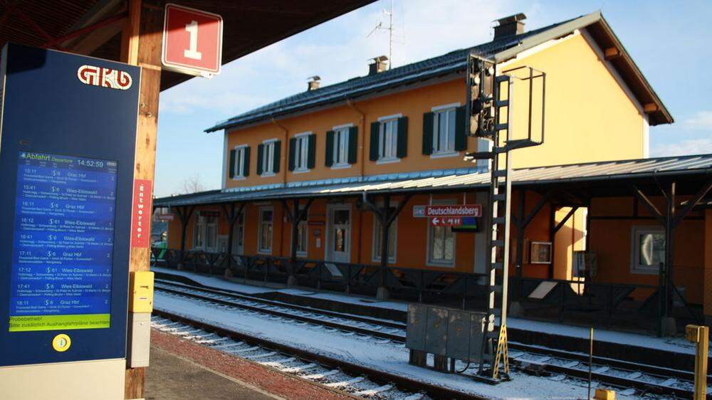 Das Bahnhofsgebäude in Deutschlandsberg