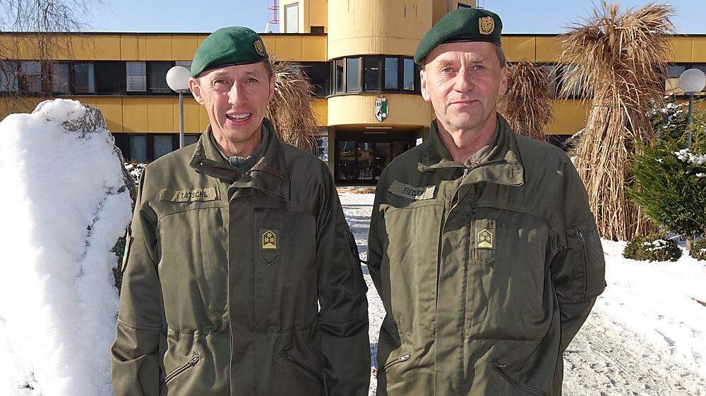 Oberst Karl Heinz Tatschl (l.) und Oberst Christian Fiedler 