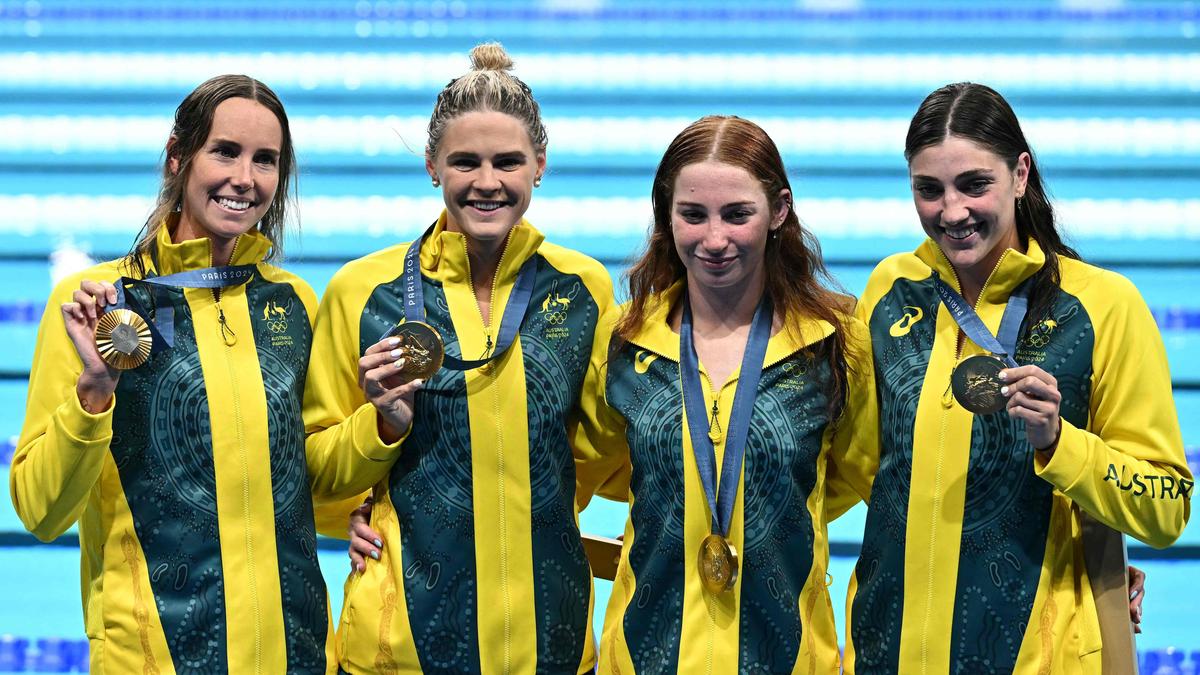 Mollie O‘Callaghan, Shayna Jack, Emma Mckeon and Meg Harris holten Gold in der 4x100-Meter-Kraul-Staffel. Eine Aussage über sie wurde Bob Ballard zum Verhängnis