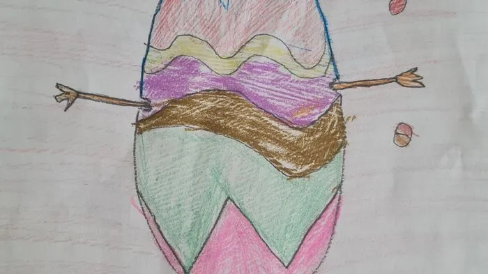 Ein hübsches und buntes Osterbild von Julian Jocham (7 Jahre alt) aus Unzmarkt-Frauenburg