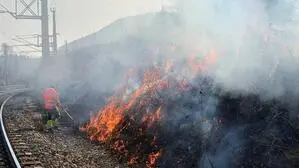 Manchmal werden an der Südbahnstrecke, wie hier auf dem Bild in Gloggnitz, auch gezielt „Brandstreifen“ abgeheizt. Der aktuelle Brand am Bahndamm ist jedoch ein tatsächlicher Einsatz