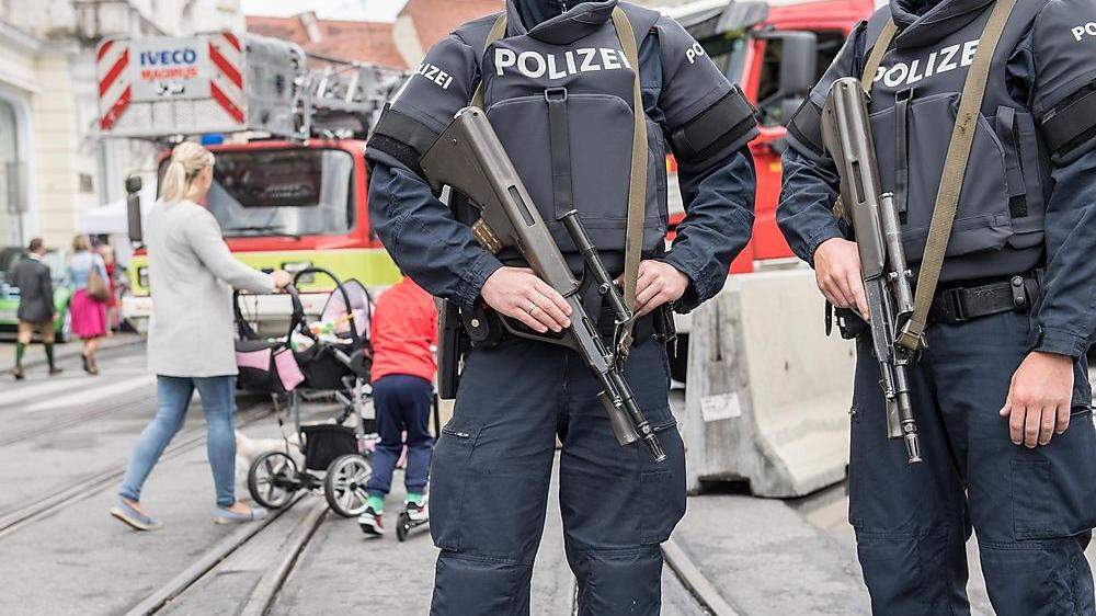 Polizei in der Grazer City