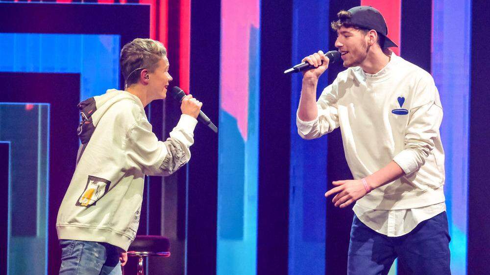 David Mannhart und Tobias Hirsch sangen „I Don’t Care“ von Ed Sheeran & Justin Bieber.