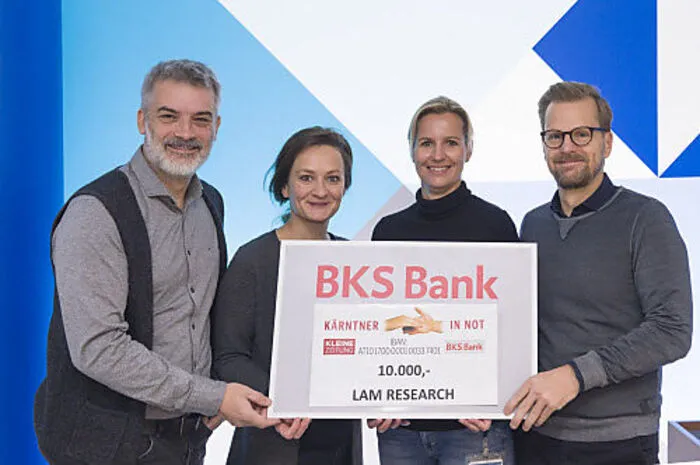 Scheckübergabe von Lam Research für die Opfer der Flutkatastrophe