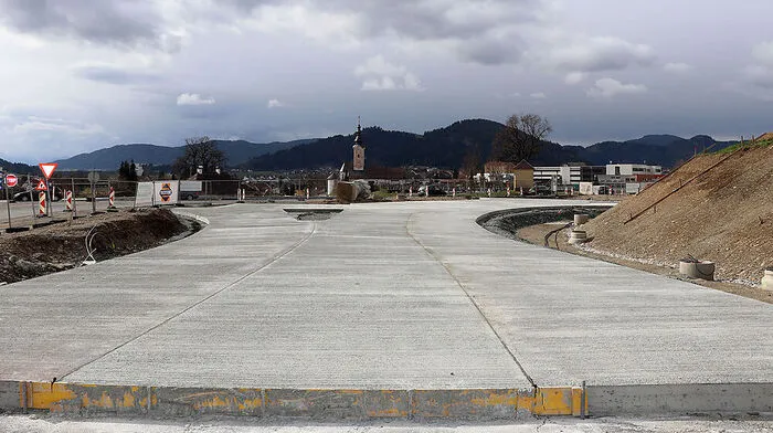 Wird gerade gebaut: der "Turbo-Kreiseverkehr" in Feldkirchen 