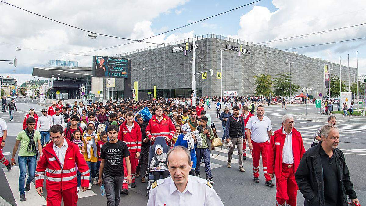 Am Sonntag waren 300 Flüchtlinge in Graz auf der Durchreise.