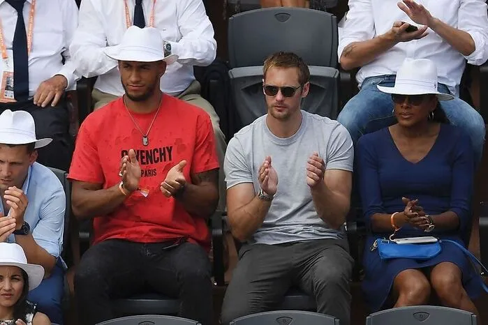 Boxerin Tony Yoka, der schwedische Schauspieler Alexander Skarsgard und Marie-Jose Perec