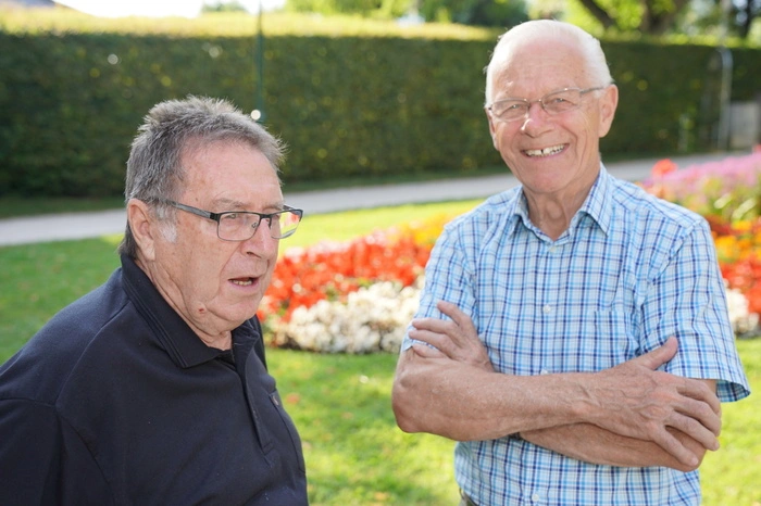Gerold Sternig und Helmut Walchensteiner, der Opa der Vorjahressiegerin Sabrina Öhler