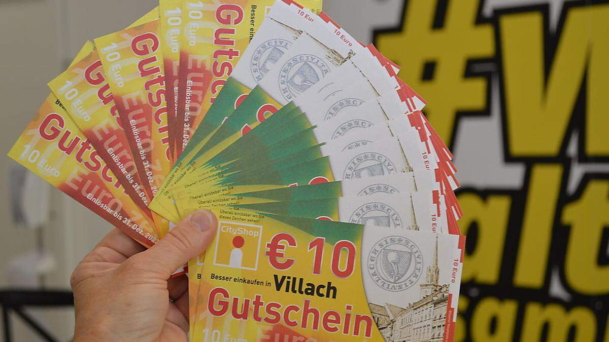 Auf die &quot;Villach Gutscheine&quot; gibt es einen Preisnachlass von 25 Prozent