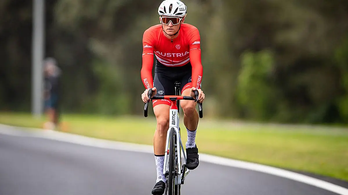 Felix Gall beim Training in Australien 