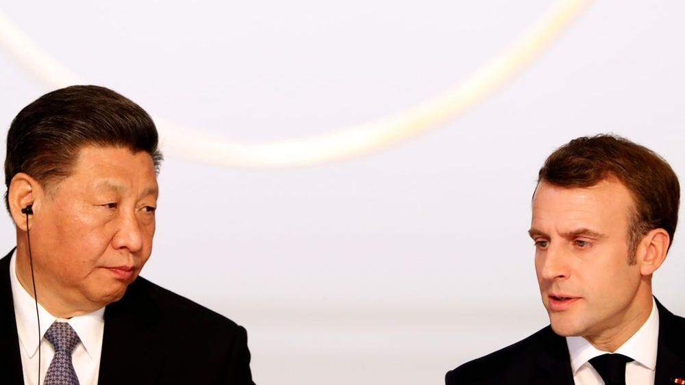 Xi Jinping und Emmanuel Macron
