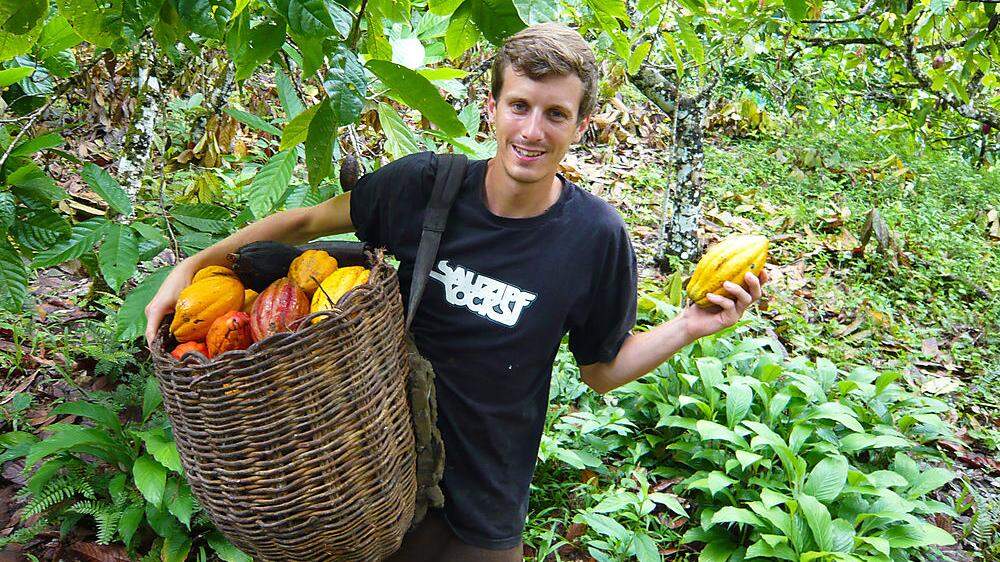 Richard Hofer achtet bei seinem Kakao auf fairen und biologischen Anbau sowie höchste Qualität 