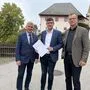 Pfaller, Gruber und Obersteiner (von links) trafen sich zum Fototermin - nicht ohne Kritik