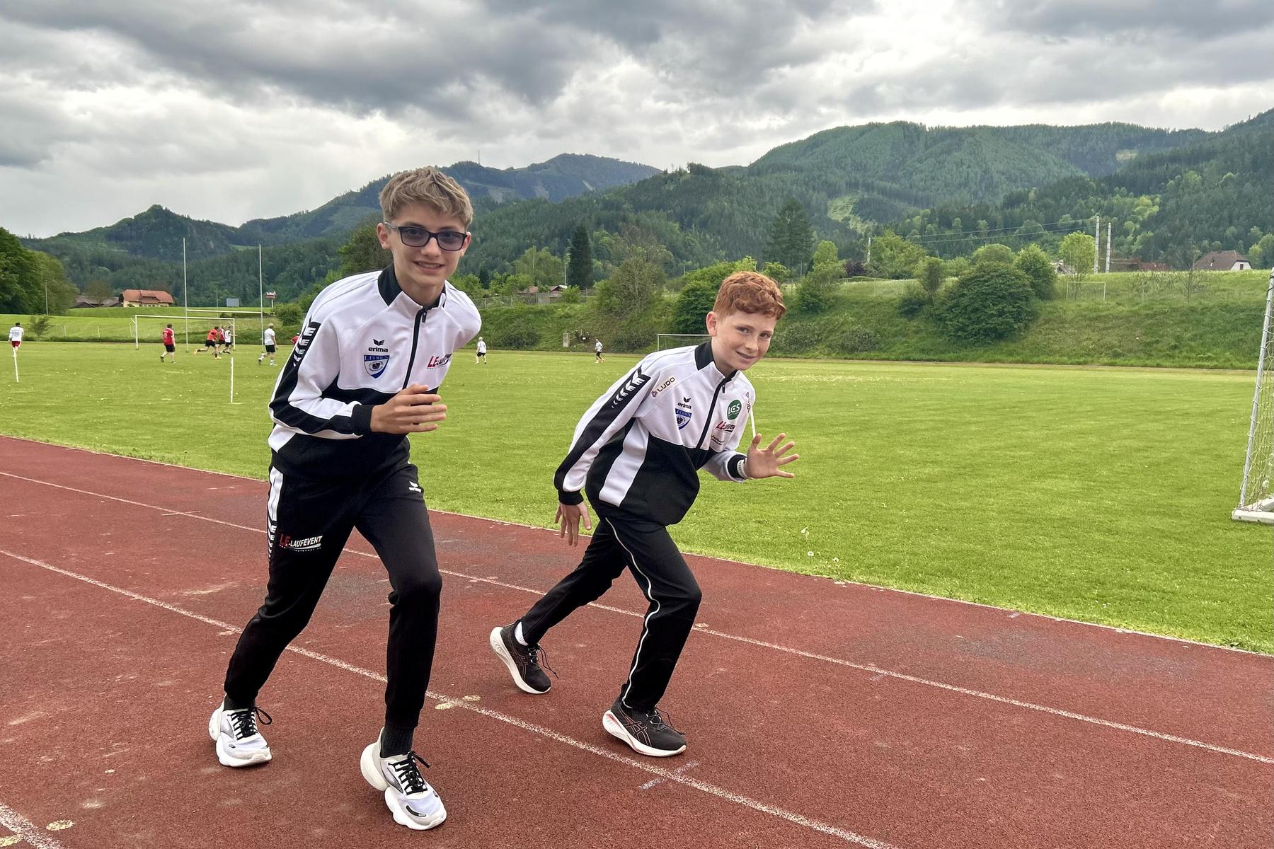 Junge Nachwuchstalente: Christoph Müller (14) und Nico Lieber (12) sind schnell wie der Blitz