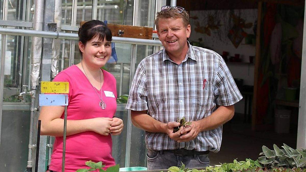 Anja Buch mit ihrem Prüfer