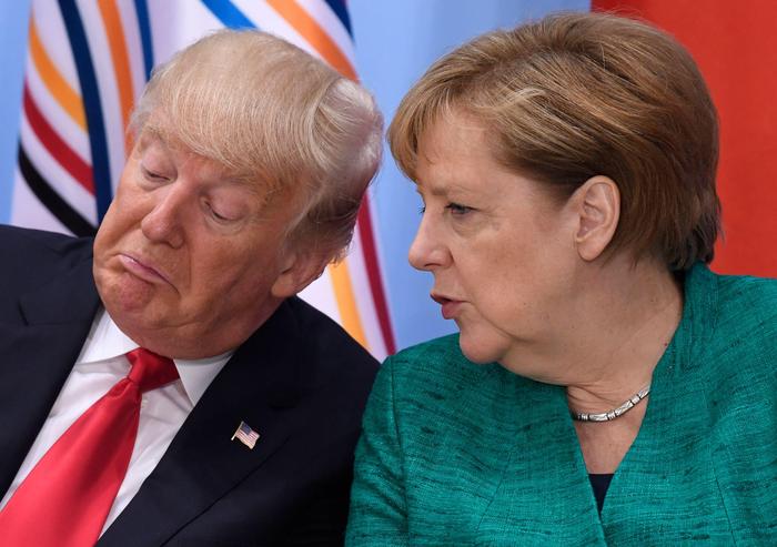 Donald Trump und Angela Merkel | Merkel erinnert sich an Trump und kann wenig Gutes sagen